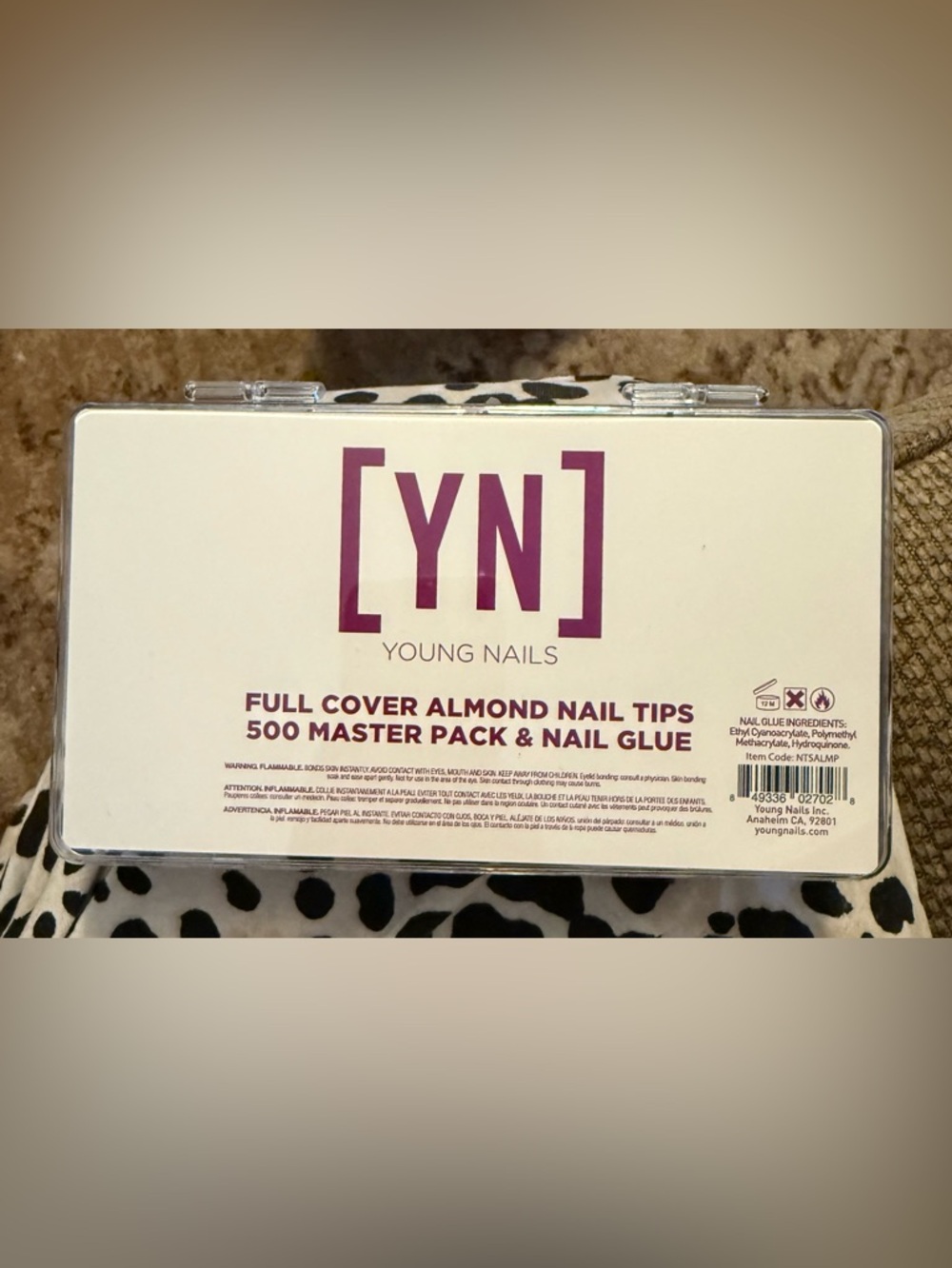 [YN] Young Nails Full Cover Almond Nail Tips - Plum Logo